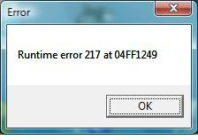 autodata runtime error 217